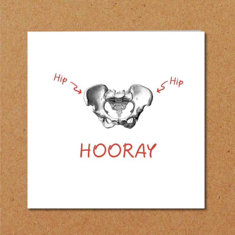 New Hip Replacement Surgery Card Get Well Soon Card Recover image 1